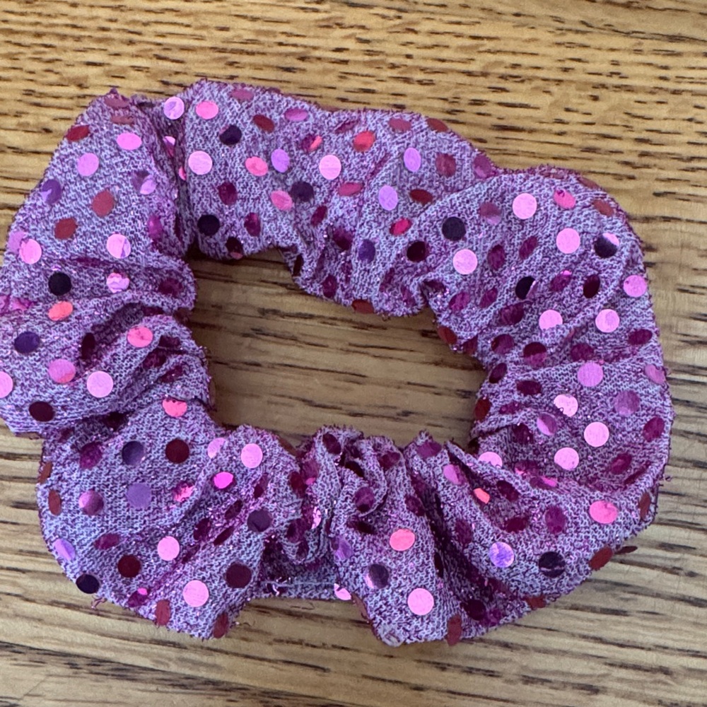 Pink Polka Dot Kids Scrunchie
